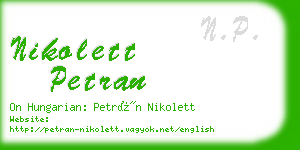 nikolett petran business card